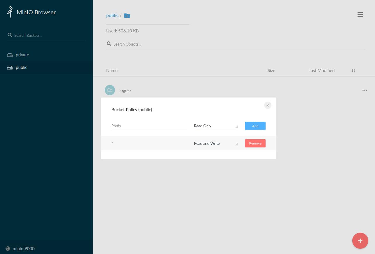 minio-9000-bucketPolicy
